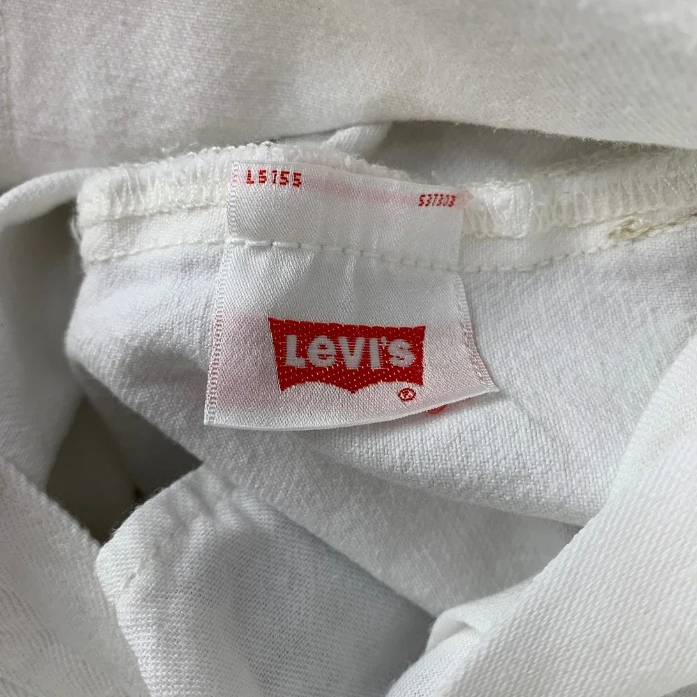 Levi's Jeans 501 Original Fit Mens 32x36 White Denim Straight Leg Button Fly